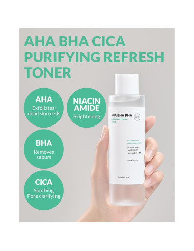 Tónico Purificante Refrescante AHA BHA PHA 200 ml - Niacinamida