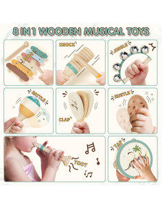 Set de Instrumentos Musicales Montessori Shantoushi - Dinosaurio 2