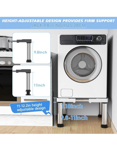 Soporte Ajustable para Mini Nevera GRPOCHE Blanco 25-65 cm