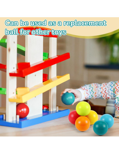 Bucherry 12 Bolas de Madera Montessori 45 mm Colorido