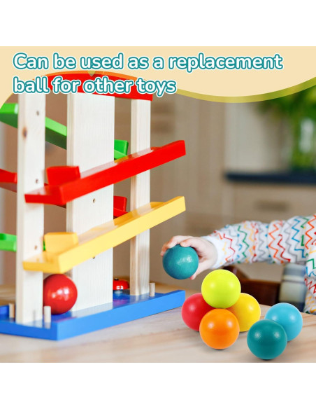 Bucherry 12 Bolas de Madera Montessori 45 mm Colorido