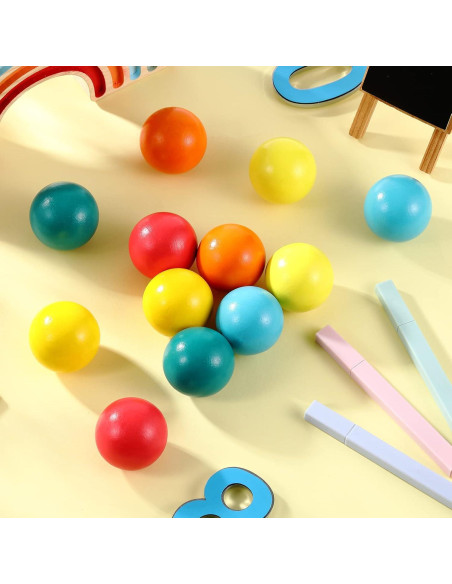 Bucherry 12 Bolas de Madera Montessori 45 mm Colorido