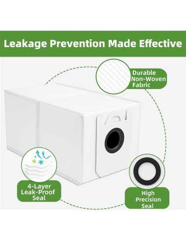 10 Bolsas Desechables HUIZHEN para Aspiradora Robot bObsweep