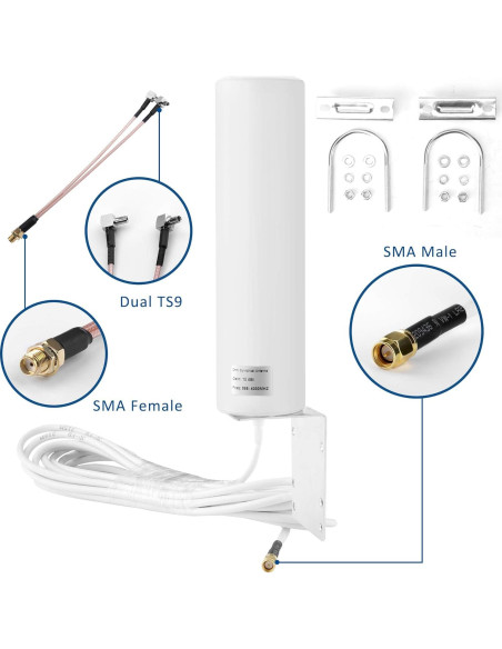 Antena Omnidireccional Exterior ZDTECH 10-12dBi 698-4000MHz