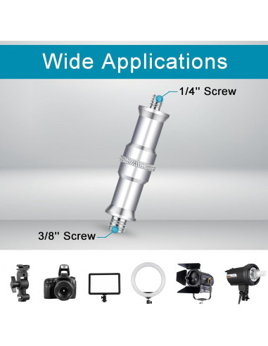 Adaptador de tornillo roscado Lanxire 1/4 a 3/8 pulgadas - 2 piezas