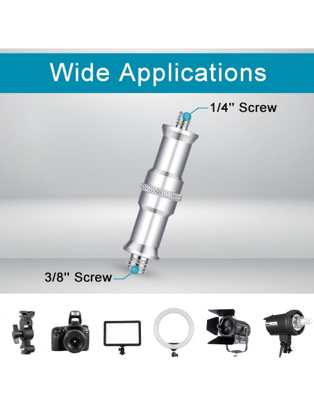 Adaptador de tornillo roscado Lanxire 1/4 a 3/8 pulgadas - 2 piezas