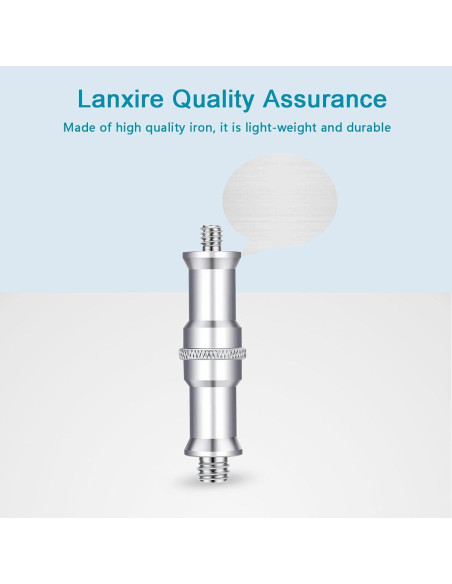 Adaptador de tornillo roscado Lanxire 1/4 a 3/8 pulgadas - 2 piezas