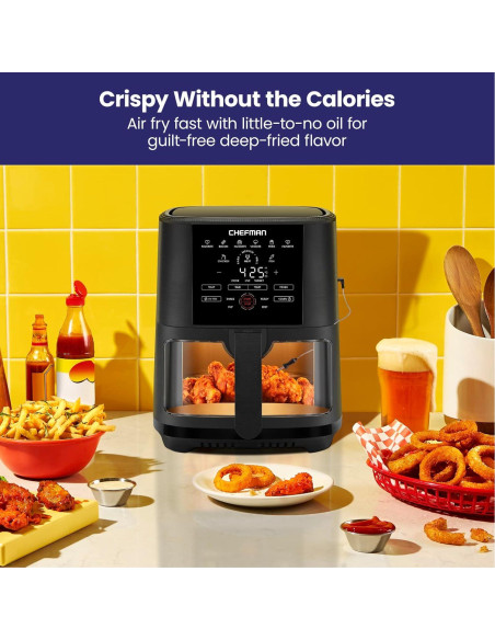 Freidora de Aire Digital Chefman 5 Cuartos con Termómetro