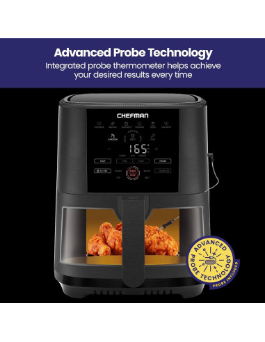 Freidora de Aire Digital Chefman 5 Cuartos con Termómetro
