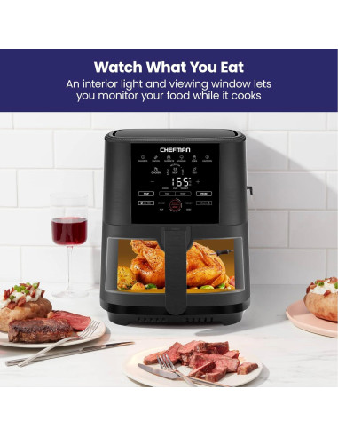 Freidora de Aire Digital Chefman 5 Cuartos con Termómetro