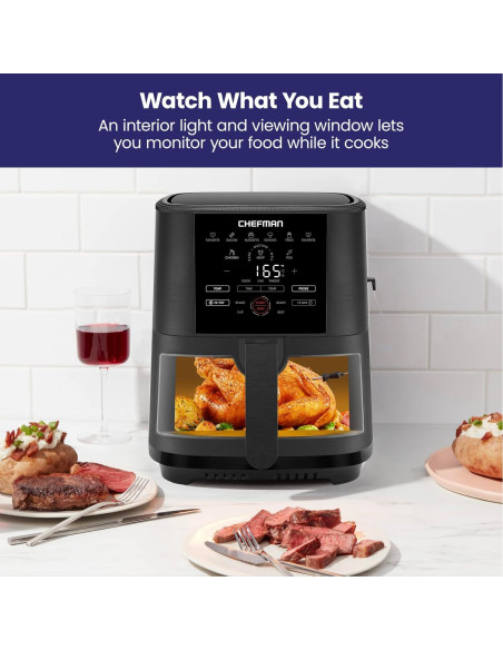 Freidora de Aire Digital Chefman 5 Cuartos con Termómetro
