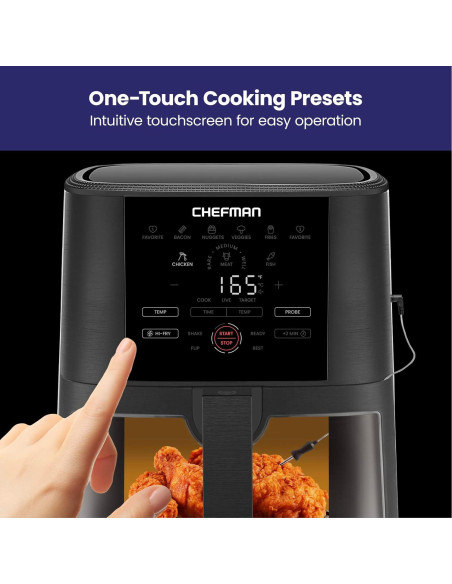 Freidora de Aire Digital Chefman 5 Cuartos con Termómetro