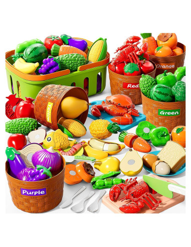 Set de Comida de Juguete NIPLOOOW 40PCS para Niños 3-8 Años