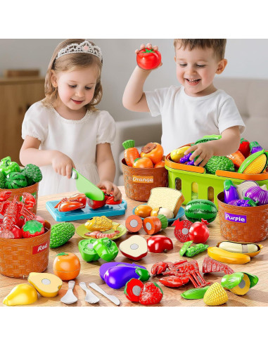 Set de Comida de Juguete NIPLOOOW 40PCS para Niños 3-8 Años