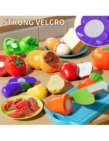 Set de Comida de Juguete NIPLOOOW 40PCS para Niños 3-8 Años