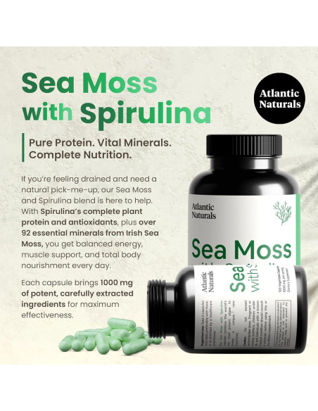 Cápsulas de Musgo Marino Irlandés Atlantic Naturals 120 ct