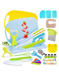 Set de Cocina Montessori FCSONU 24 Pcs para Niños con Cuchillos