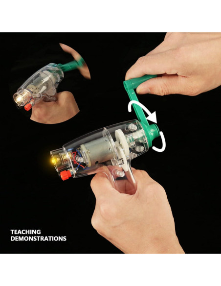 Generador de Manivela Yanmis 6.3V DC Portátil Educativo Generador de Manivela Yanmis 6.3V DC Portátil Educativo