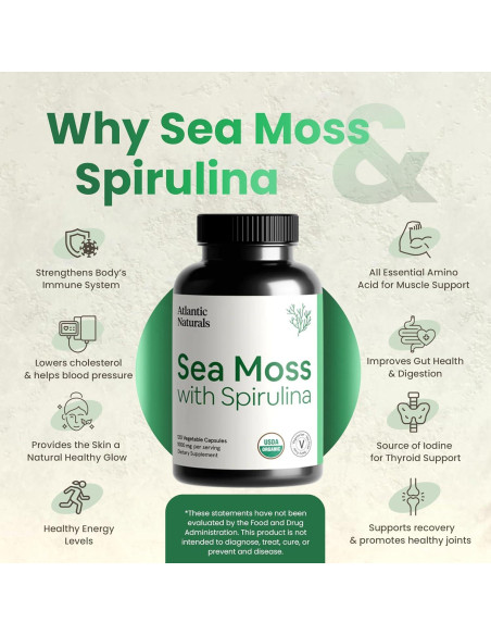 Cápsulas de Musgo Marino Irlandés Atlantic Naturals 120 ct