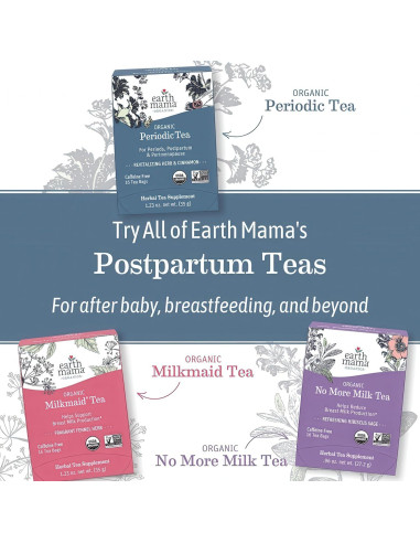 Té de Lactancia Orgánico Milkmaid Earth Mama - 16 Bolsitas x 3