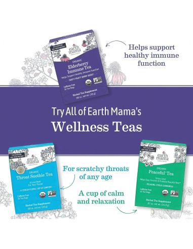 Té de Lactancia Orgánico Milkmaid Earth Mama - 16 Bolsitas x 3