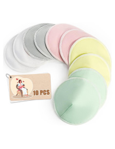 10 Almohadillas de Lactancia Reutilizables RAINFLOW 12 cm Multicolor