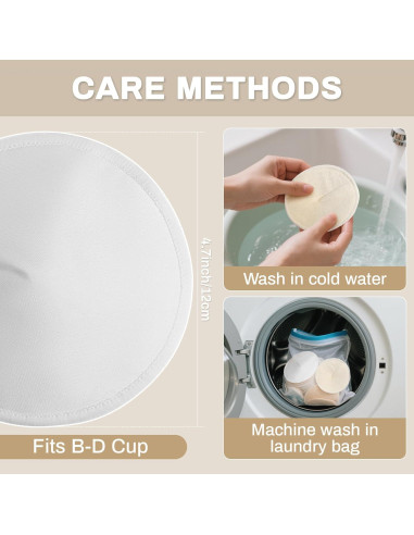 10 Almohadillas de Lactancia Reutilizables RAINFLOW 12 cm Multicolor