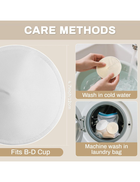 10 Almohadillas de Lactancia Reutilizables RAINFLOW 12 cm Multicolor