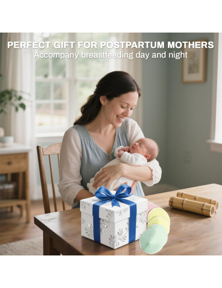 10 Almohadillas de Lactancia Reutilizables RAINFLOW 12 cm Multicolor