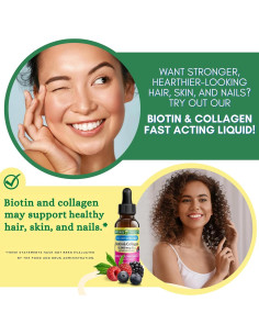 Biotina Líquida y Colágeno 15000Mcg Spring Valley 60ml 2
