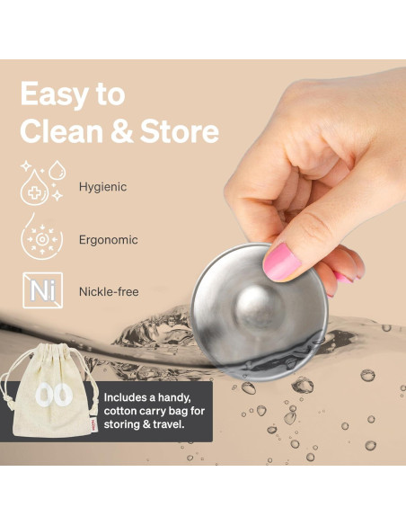 Copas de Lactancia de Plata LoveNoobs - Tamaño Regular