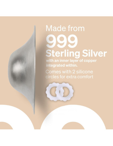 Copas de Lactancia de Plata LoveNoobs - Tamaño Regular