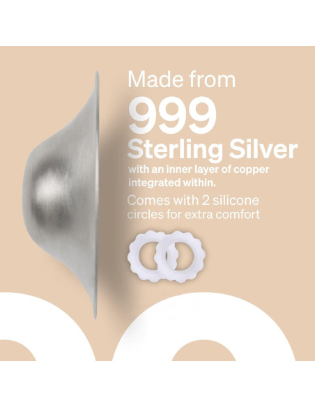 Copas de Lactancia de Plata LoveNoobs - Tamaño Regular