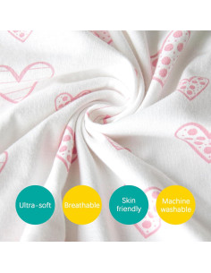 Funda de Almohada Biloban para Niños 100% Algodón 35.6x48.3 cm Rosa 2