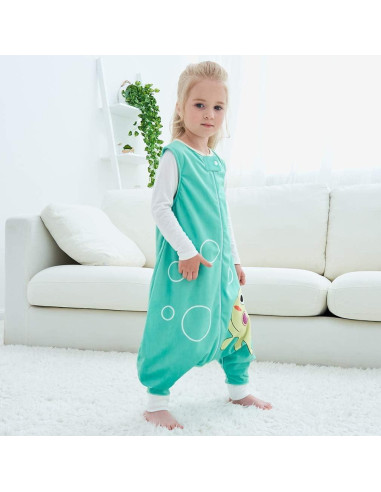 Saco de Dormir MICHLEY para Niños 5-6T Verde Sin Mangas