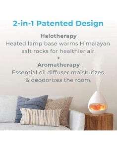 Lámpara de Sal del Himalaya Pure Enrichment 2 en 1 Difusor 2
