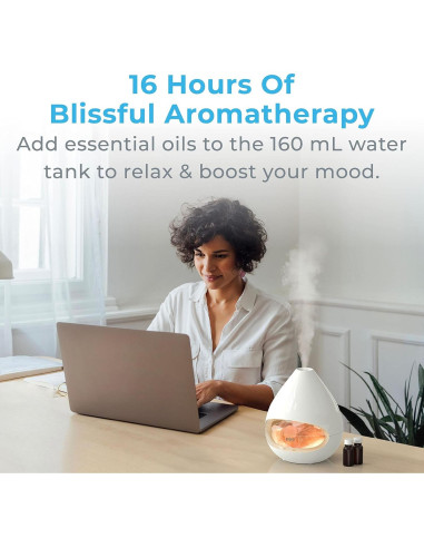 Lámpara de Sal del Himalaya Pure Enrichment 2 en 1 Difusor