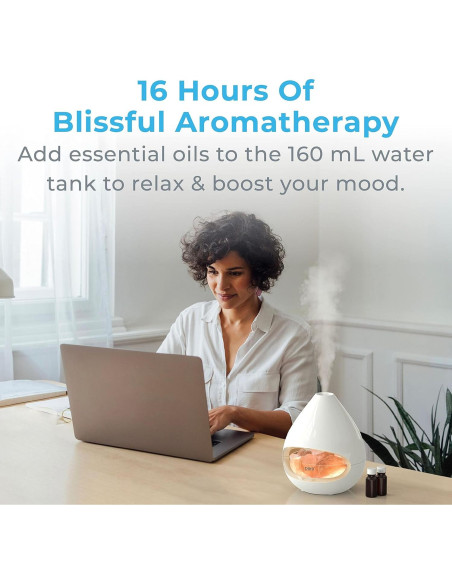 Lámpara de Sal del Himalaya Pure Enrichment 2 en 1 Difusor