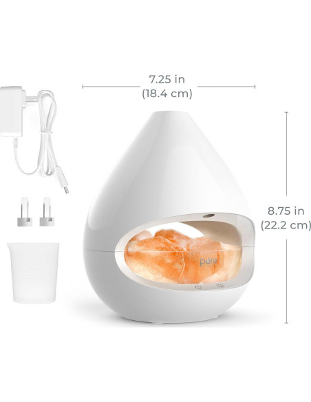 Lámpara de Sal del Himalaya Pure Enrichment 2 en 1 Difusor