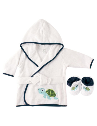 Bata de Baño Unisex Luvable Friends Tortuga 100% Algodón Terry