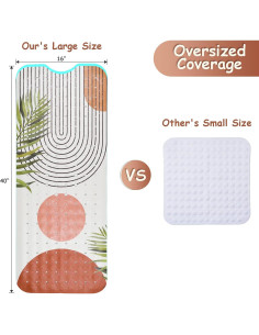 Alfombra de Baño Antideslizante Aquoechd Boho 100.3x40.6cm 2