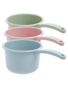 Set de 3 Cucharones de Plástico Grueso Nuobo para Cocina y Baño