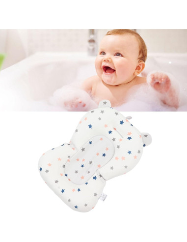 Cojín Antideslizante para Asiento de Baño Bebé Yosoo Estrellas Blancas