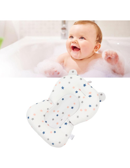 Cojín Antideslizante para Asiento de Baño Bebé Yosoo Estrellas Blancas