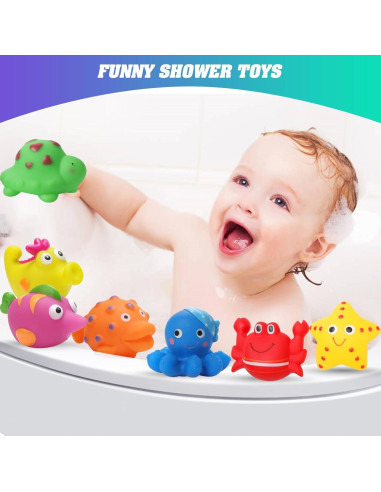 Juguetes de baño KODGEUSM 7 Piezas Animales Oceánicos
