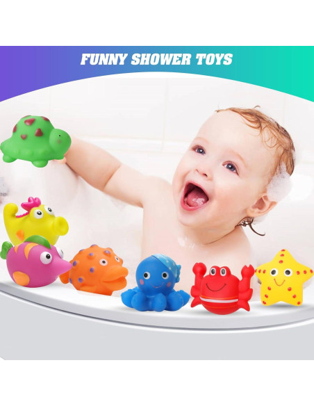 Juguetes de baño KODGEUSM 7 Piezas Animales Oceánicos