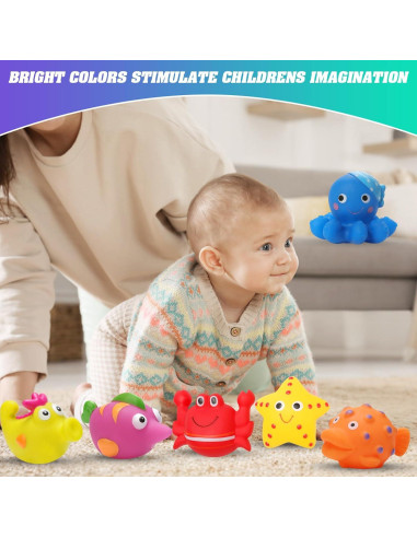 Juguetes de baño KODGEUSM 7 Piezas Animales Oceánicos
