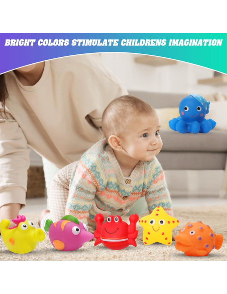 Juguetes de baño KODGEUSM 7 Piezas Animales Oceánicos