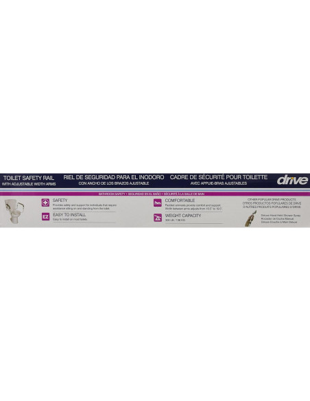 Barra de Agarre para Inodoro Drive Medical RTL12087 Blanca
