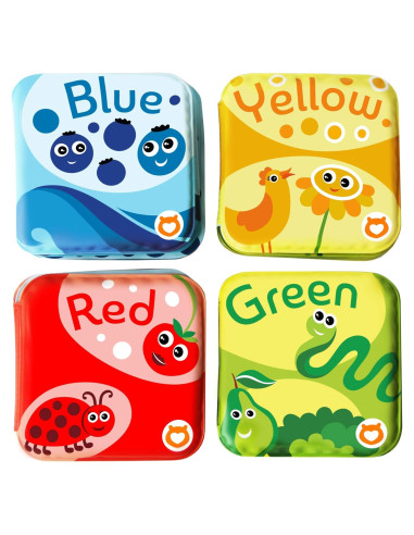 BabyBibi Libros Flotantes para Baño - Juego de 4 Colores